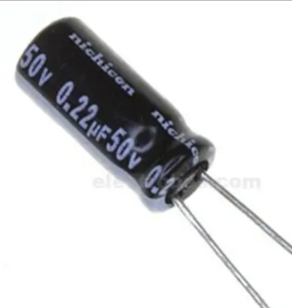 0.22uf 50v Aluminum Electrolytic Capacitor – KSH 20 at CLOUD SENSORS Mombasa – Top quality capacitors and resistors. Best electronics in Kenya. Shop now for Arduino, ESP32, sensors and IoT devices.