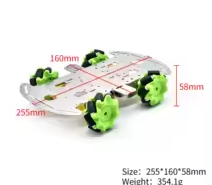 Alternate view of 4WD Mecanum Wheel Smart Robot Car Aluminum Chassis Kit For Arduino Raspberry