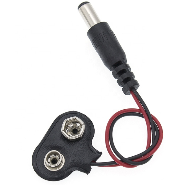 Alternate view of 9V DC Battery Power Cable Plug Clip Barrel Jack Connector for Arduino DIY I T type