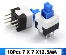7x7 Self   UNlock Push Tactile Power Micro Switch 6 Pin Button Switches – KSH 30 at CLOUD SENSORS Mombasa – Top quality switches. Best electronics in Kenya. Shop now for Arduino, ESP32, sensors and IoT devices.
