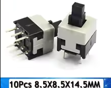 8.5x8.5mm Self UNlock Push Tactile Power Micro Switch 6 Pin Button Switches – KSH 30 at CLOUD SENSORS Mombasa – Top quality switches. Best electronics in Kenya. Shop now for Arduino, ESP32, sensors and IoT devices.
