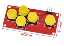 AD Keyboard Simulate Five Key Module   Analog Button for arduino Sensor Expansion Board – KSH 150 at CLOUD SENSORS Mombasa – Top quality switches. Best electronics in Kenya. Shop now for Arduino, ESP32, sensors and IoT devices.