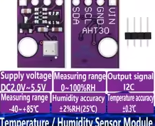 AHT30 Temperature Humidity Sensor Module Temperature And Humidity Probe I2C Digital Signal High Precision For Arduino – KSH 400 at CLOUD SENSORS Mombasa – Top quality sensors. Best electronics in Kenya. Shop now for Arduino, ESP32, sensors and IoT devices.